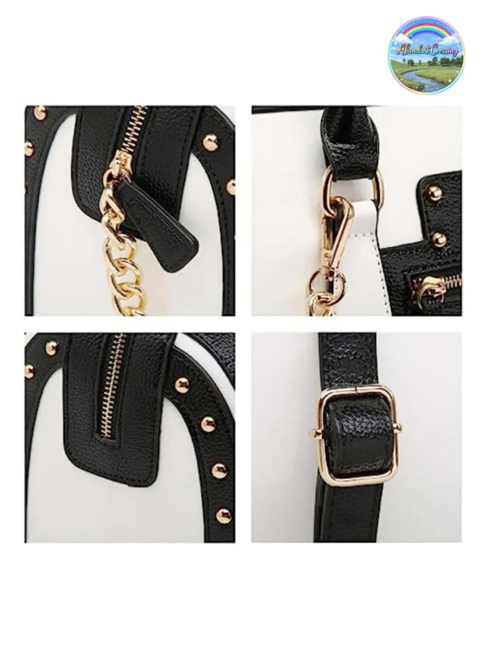 Shiny Patent Faux Leather Barrel Satchel Handbag with Rivet Decoration Top